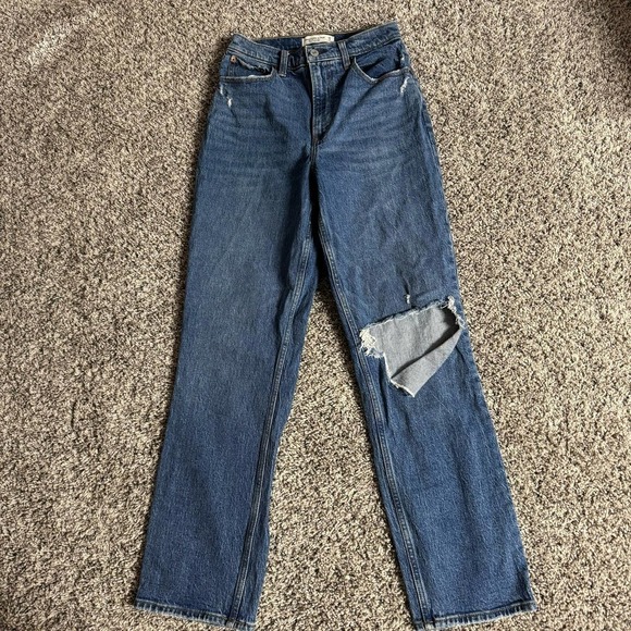 Abercrombie & Fitch Denim - A&F The 90s Straight Ultra High Rise Curve Love Size 4